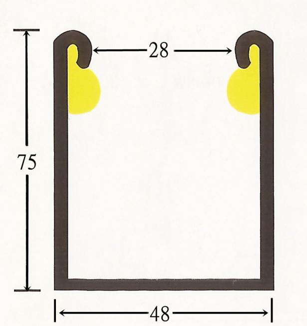 電動消音邊柱2.0(深度75)(鍍鋅/白鐵) 2